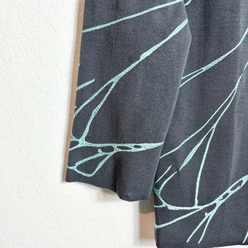 Ming Wang Grey Blue Women Blazer Size XS Brand New Granite Dawn Brand New - Picture 2 of 6